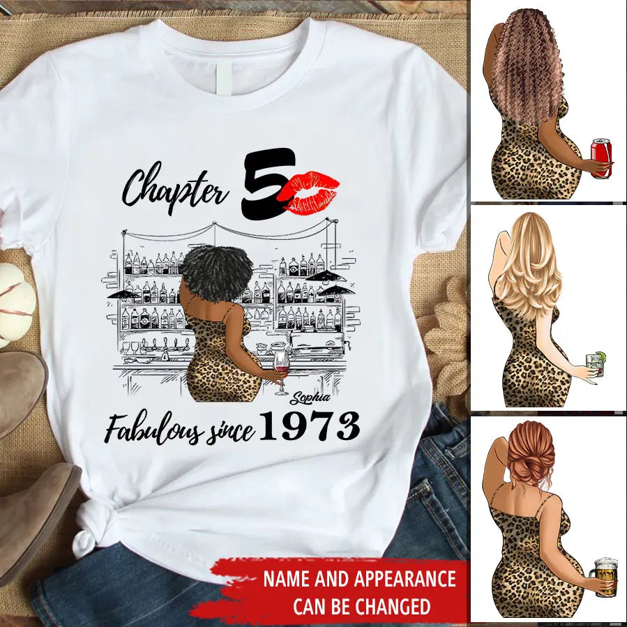 50th Birthday Shirts, Custom Birthday Shirts, Turning 50 Shirt, Gifts For Women Turning 50, 50 And Fabulous Shirt, 1973 Shirt, 50th Birthday Shirts For Her