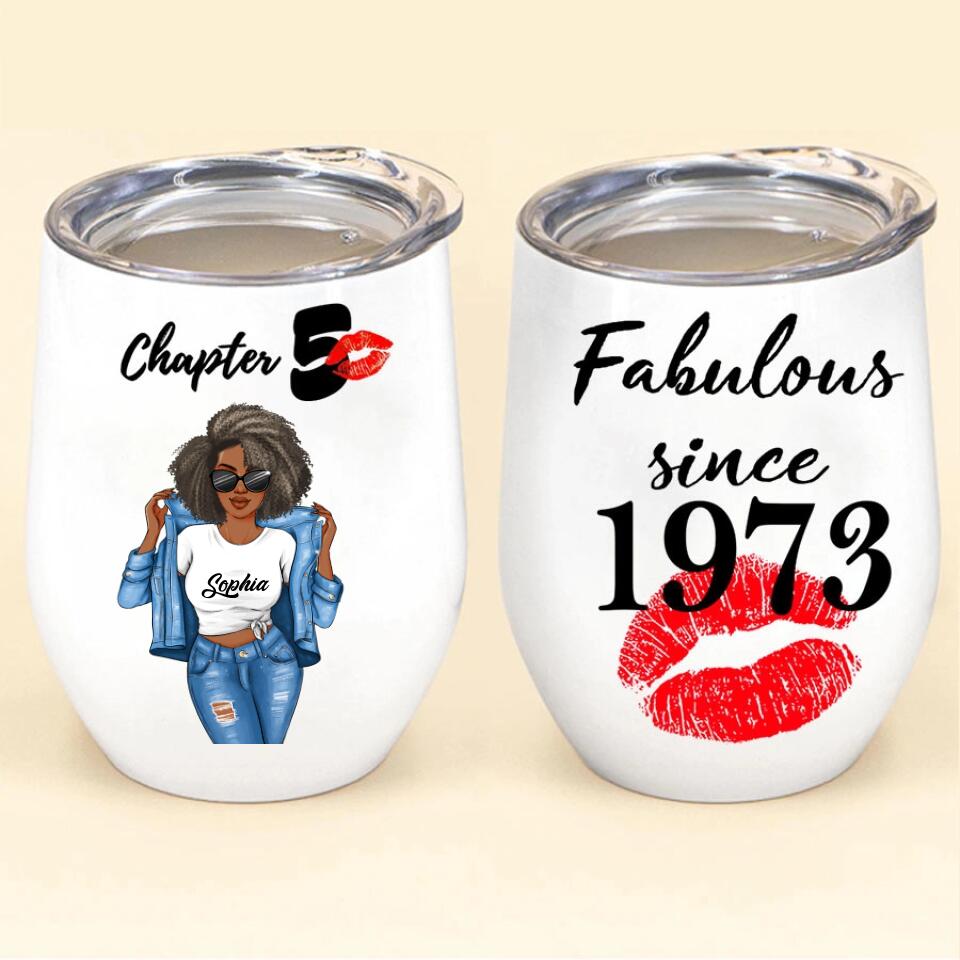 Personalized Wine Tumbler - 50th Birthday Wine Tumbler, Personalized 50th Birthday Gifts, 50th Gift Ideas For Her