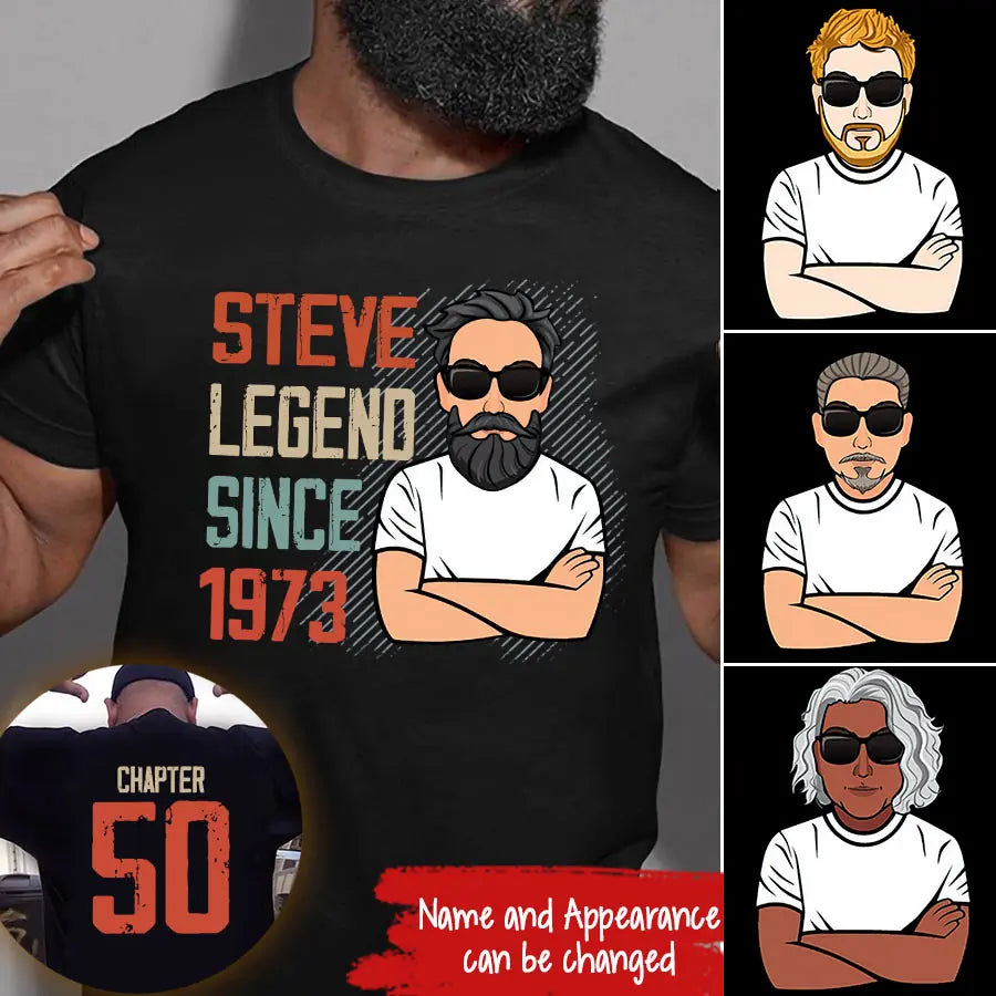 Chapter 50, Fabulous Since 1973 50th Birthday Unique T Shirt For Man, His Gifts For 50 Years Old, Turning 50 Birthday Cotton Shirt