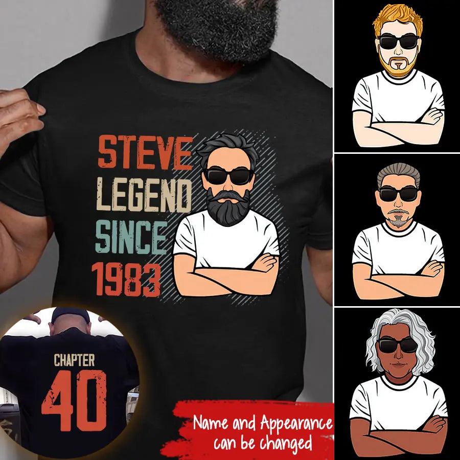 Chapter 40, Fabulous Since 1983 40th Birthday Unique T Shirt For Man, His Gifts For 40 Years Old, Turning 40 Birthday Cotton Shirt