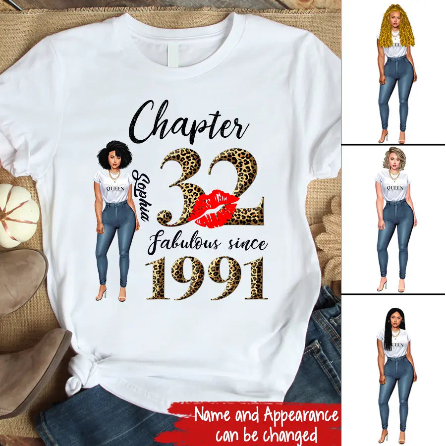 32nd birthday shirts for her, Personalised 32nd birthday gifts, 1991 t shirt, 32 and fabulous shirt, 32nd birthday shirt ideas, gift ideas 32nd birthday woman