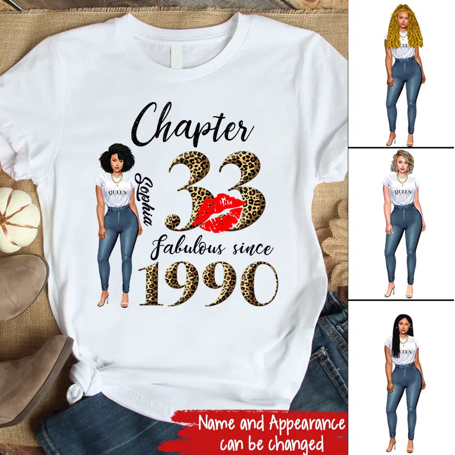 33rd birthday shirts for her, Personalised 33rd birthday gifts, 1990 t shirt, 33 and fabulous shirt, 33rd birthday shirt ideas, gift ideas 33rd birthday woman