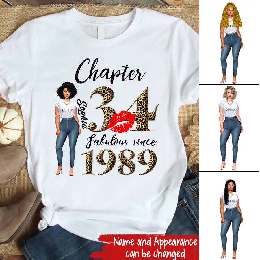 34th birthday shirts for her, Personalised 34th birthday gifts, 1989 t shirt, 34 and fabulous shirt, 34th birthday shirt ideas, gift ideas 34th birthday woman