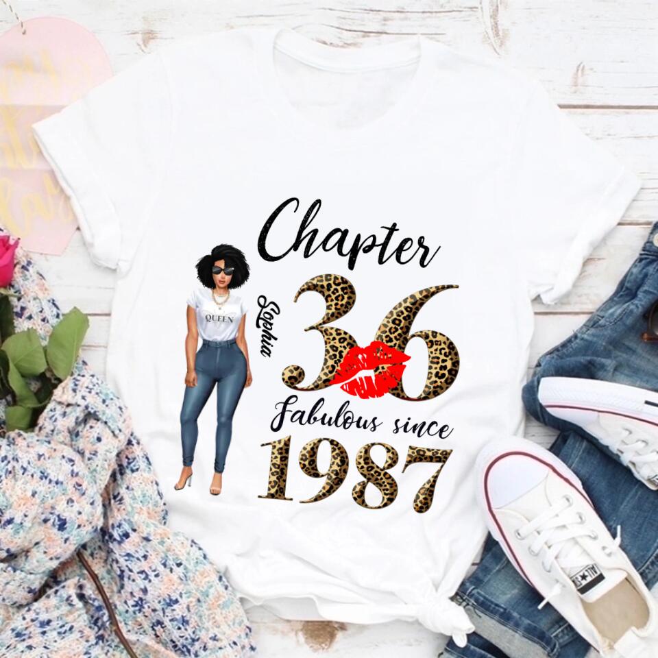 36th birthday shirts for her, Personalised 36th birthday gifts, 1987 t shirt, 36 and fabulous shirt, 36th birthday shirt ideas, gift ideas 36th birthday woman