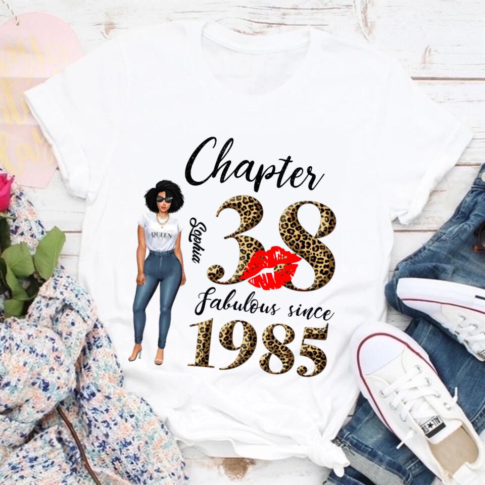 38th birthday shirts for her, Personalised 38th birthday gifts, 1985 t shirt, 38 and fabulous shirt, 38th birthday shirt ideas, gift ideas 38th birthday woman