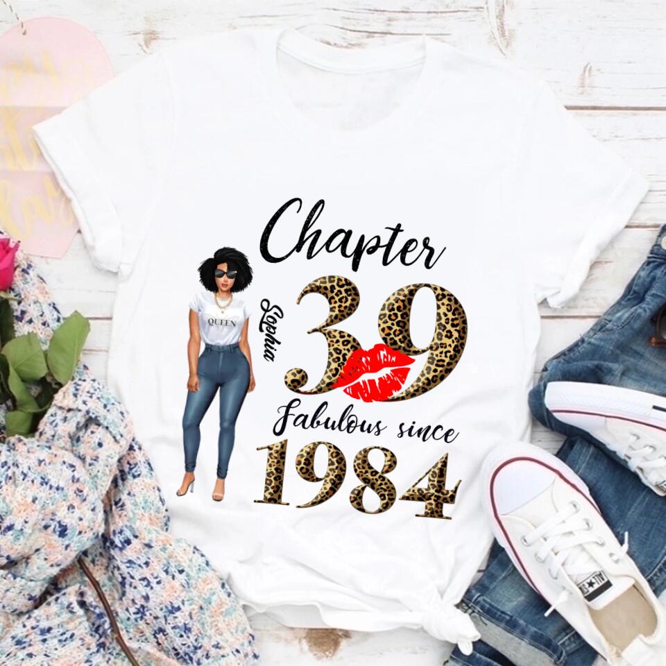 39th birthday shirts for her, Personalised 39th birthday gifts, 1984 t shirt, 39 and fabulous shirt, 39th birthday shirt ideas, gift ideas 39th birthday woman