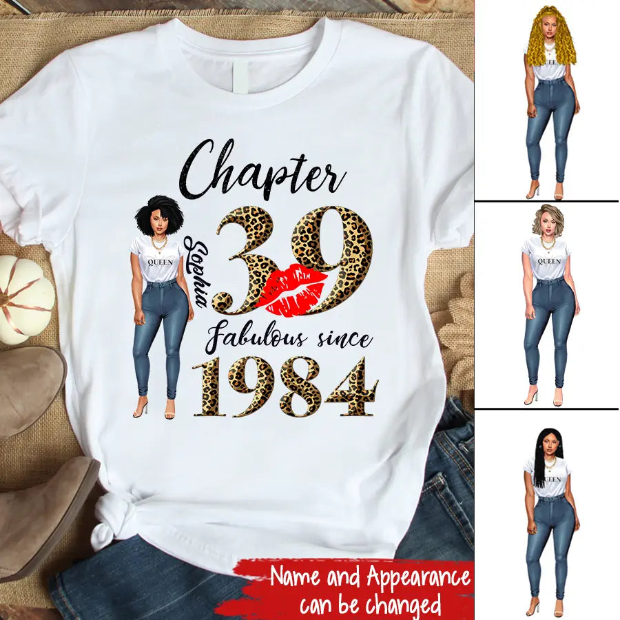 39th birthday shirts for her, Personalised 39th birthday gifts, 1984 t shirt, 39 and fabulous shirt, 39th birthday shirt ideas, gift ideas 39th birthday woman