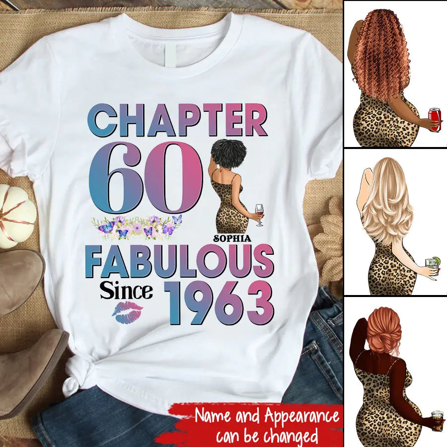 60th Birthday Shirts, Custom Birthday Shirts, Turning 60 Shirt, Gifts For Women Turning 60, 60 And Fabulous Shirt, 1963 Shirt, 60th Birthday Shirts For Her