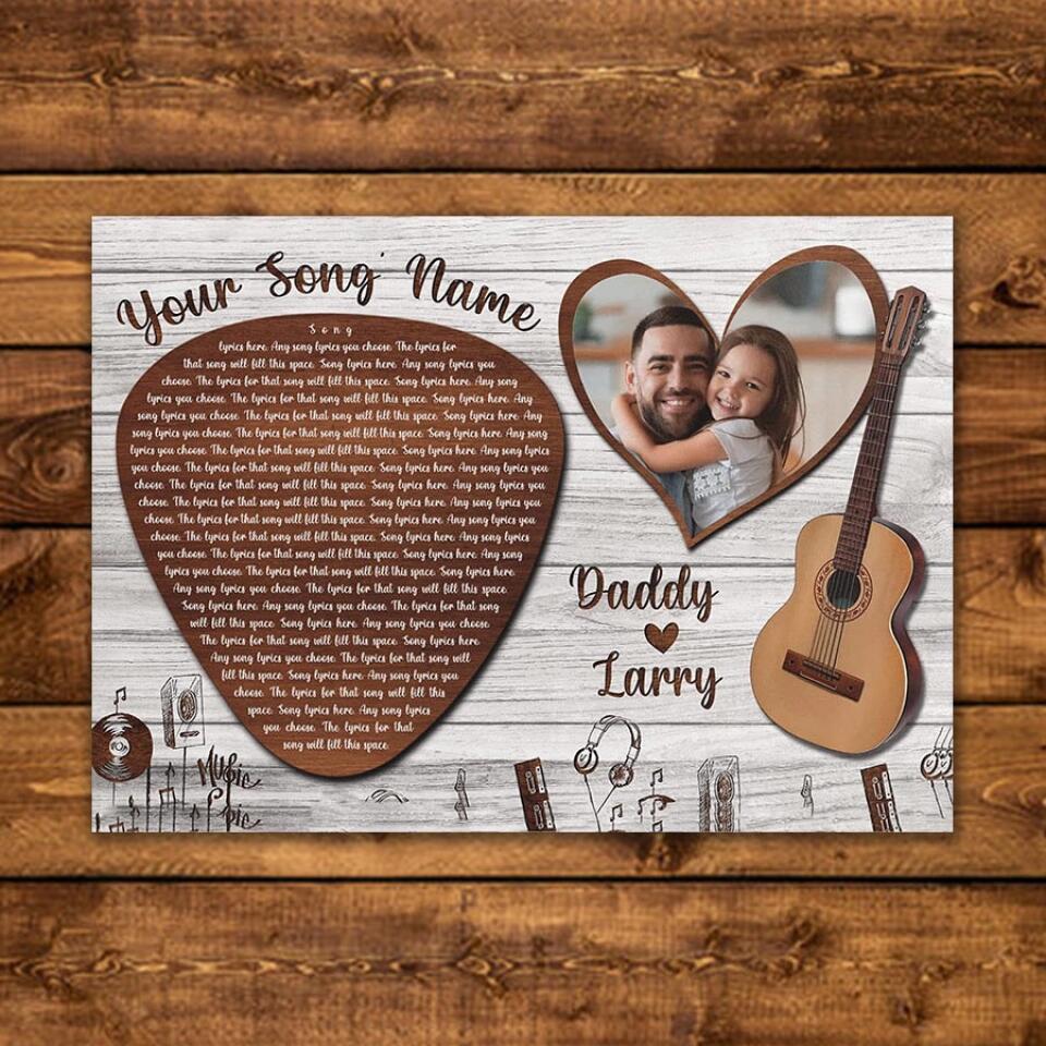 Personalized Song Lyrics Poster Prints Photo Custom Poster Printing Music Poster Gifts Wife Birthday Best Gifts For Husbands Decorative Wall Hanging