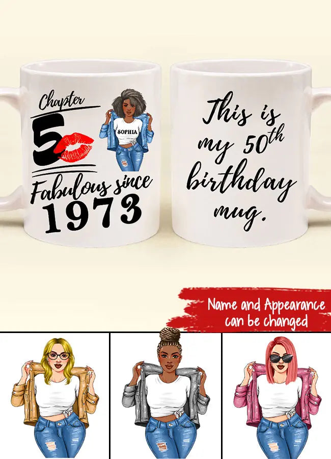 Personalised 50th birthday mug, Happy Birthday Mug, birthday mugs with photos, 50th birthday mug,  birthday gift cup with photo, coffee mug for birthday gift, happy birthday cup with name and photo