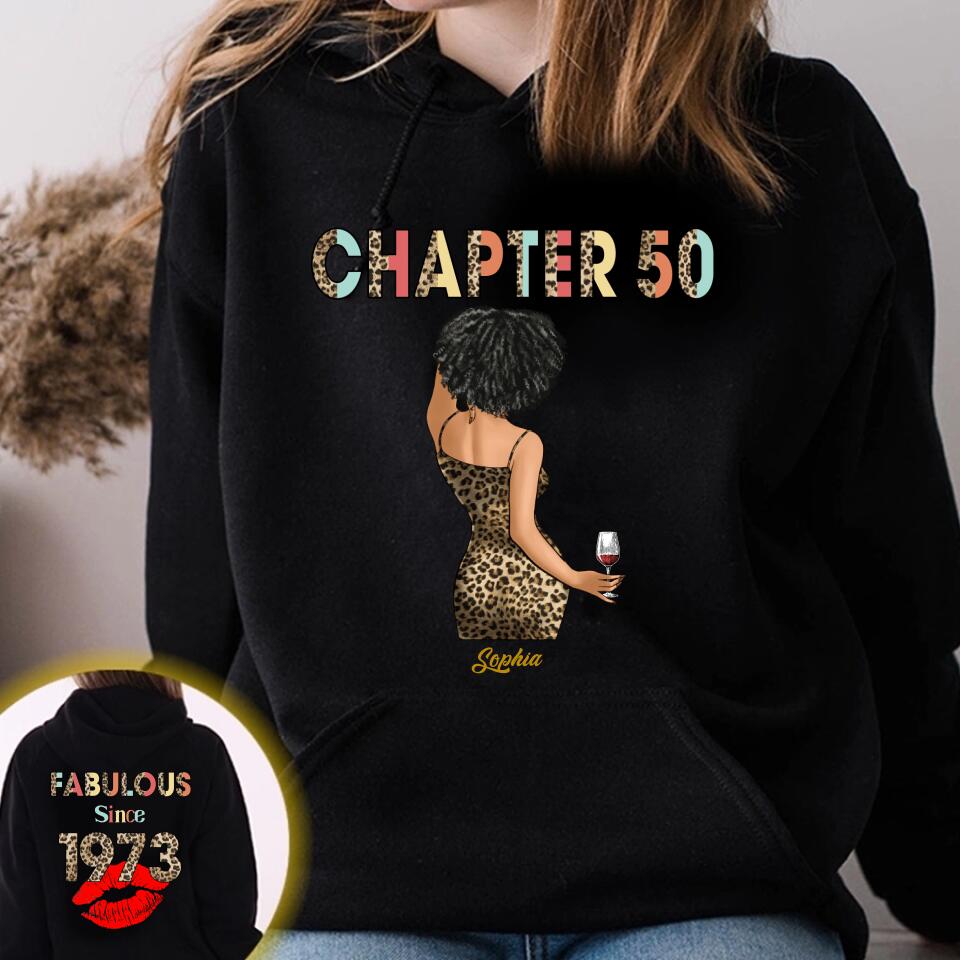 Chapter 50, Fabulous Since 1973 50th Birthday Unique T Shirt For Woman, Her Gifts For 50 Years Old , Turning 50 Birthday Cotton Shirt