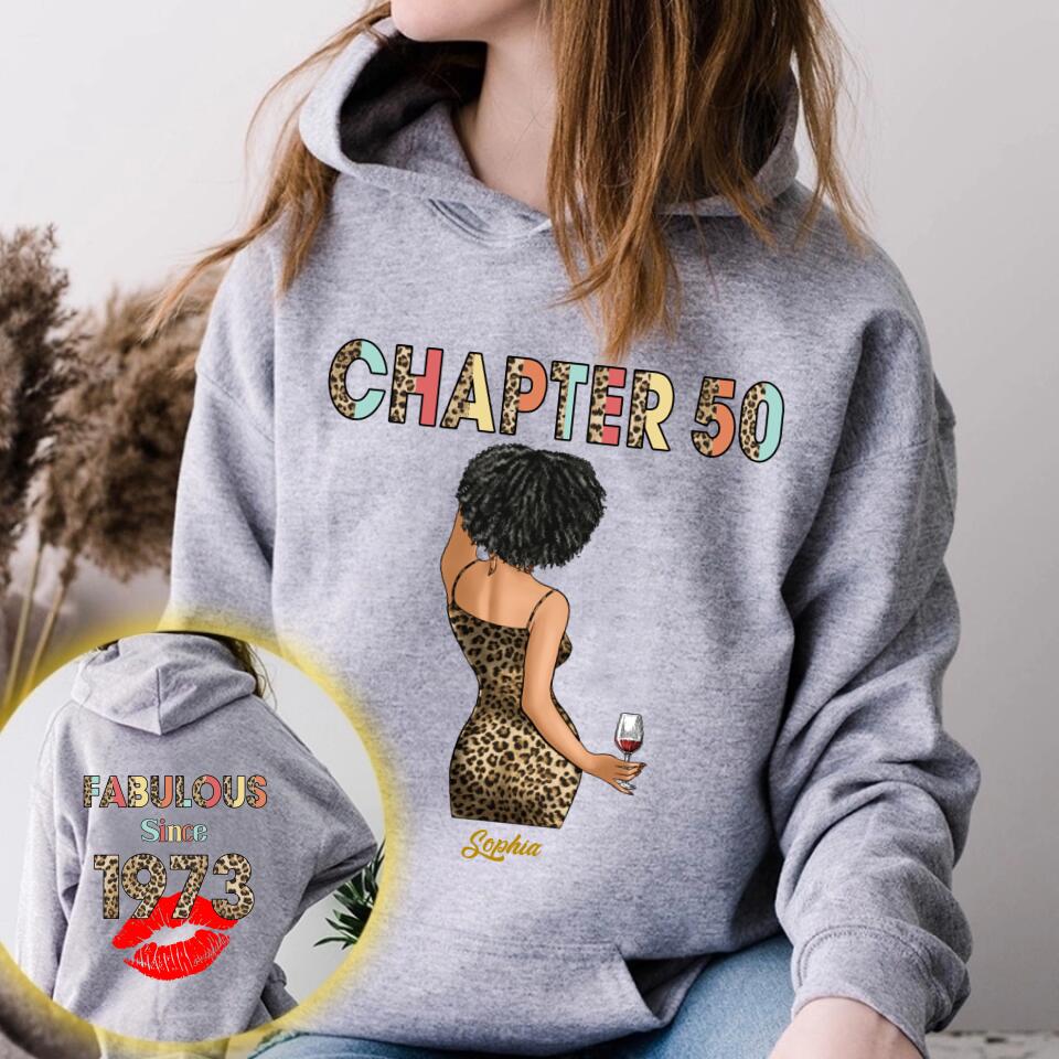 Chapter 50, Fabulous Since 1973 50th Birthday Unique T Shirt For Woman, Her Gifts For 50 Years Old , Turning 50 Birthday Cotton Shirt