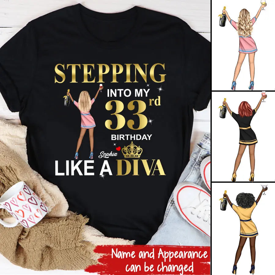 33rd Birthday Shirts, Custom Birthday Shirts, Turning 33 Shirt, Gifts For Women Turning 33, 33 And Fabulous Shirt, 1990 Shirt, 33rd Birthday Shirts For Her