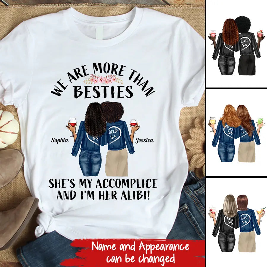 Personalized T Shirt, Sister Shirt, Gifts For Best Friends, Best Friend Shirts, Big Sister Shirt, Friend Shirt, Friends T Shirt Women