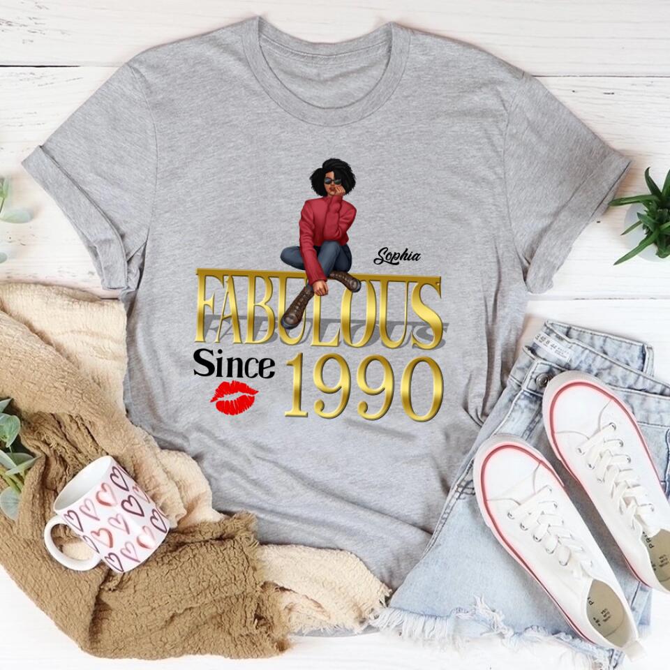 33rd birthday shirts for her, Personalised 33rd birthday gifts, 1990 t shirt, 33 and fabulous shirt, 33rd birthday shirt ideas, gift ideas 33rd birthday woman