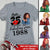 35th Birthday Shirts For Her, Personalised 35th Birthday Gifts, 1988 T Shirt, 35 And Fabulous Shirt, 35th Birthday Shirt Ideas, Gift Ideas 35th Birthday Woman