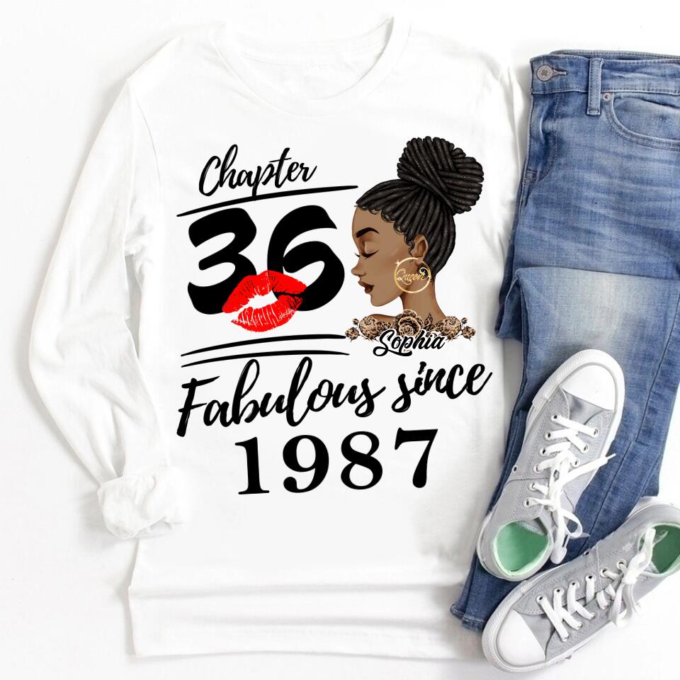 36th Birthday Shirts, Custom Birthday Shirts, Turning 36 Shirt, Gifts For Women Turning 36, 36 And Fabulous Shirt, 1987 Shirt, 36th Birthday Shirts For Her