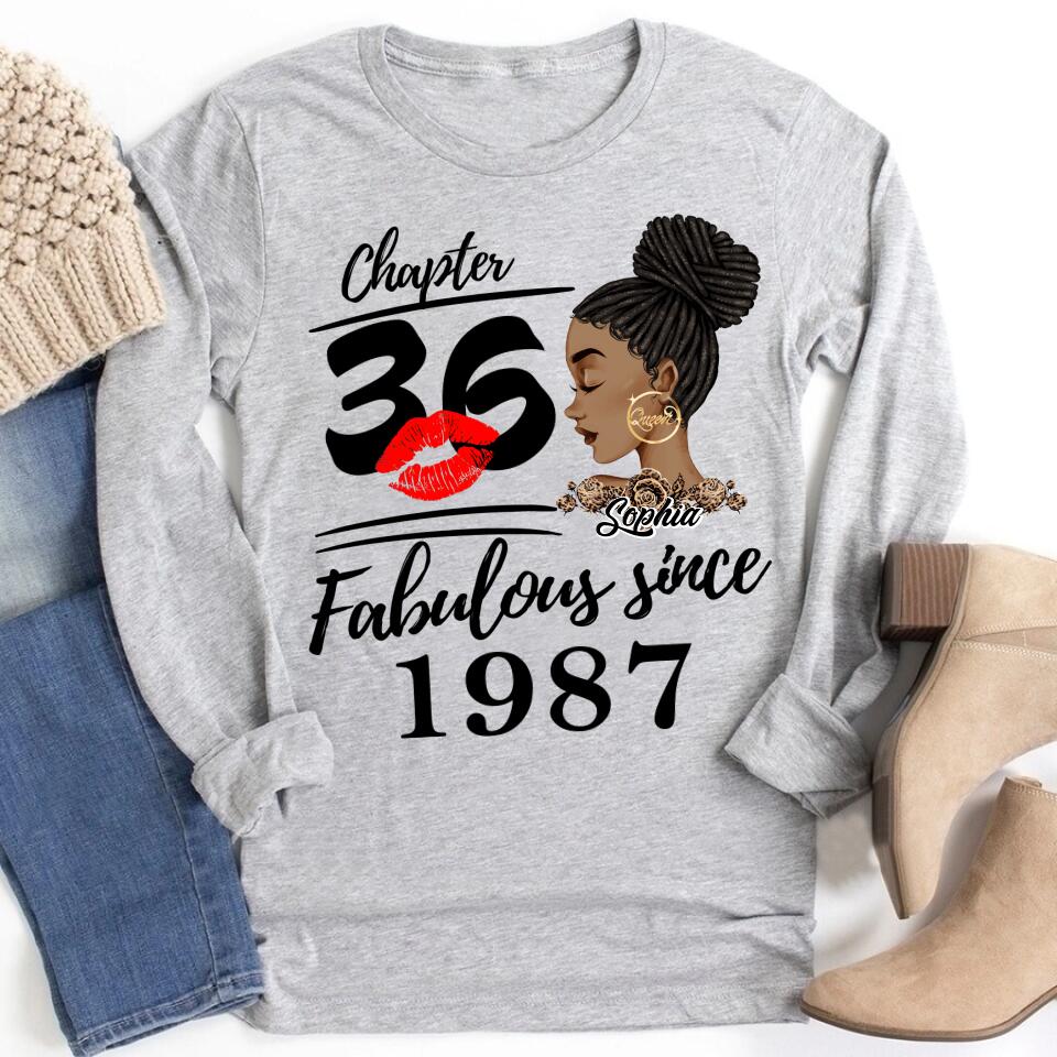 36th Birthday Shirts, Custom Birthday Shirts, Turning 36 Shirt, Gifts For Women Turning 36, 36 And Fabulous Shirt, 1987 Shirt, 36th Birthday Shirts For Her