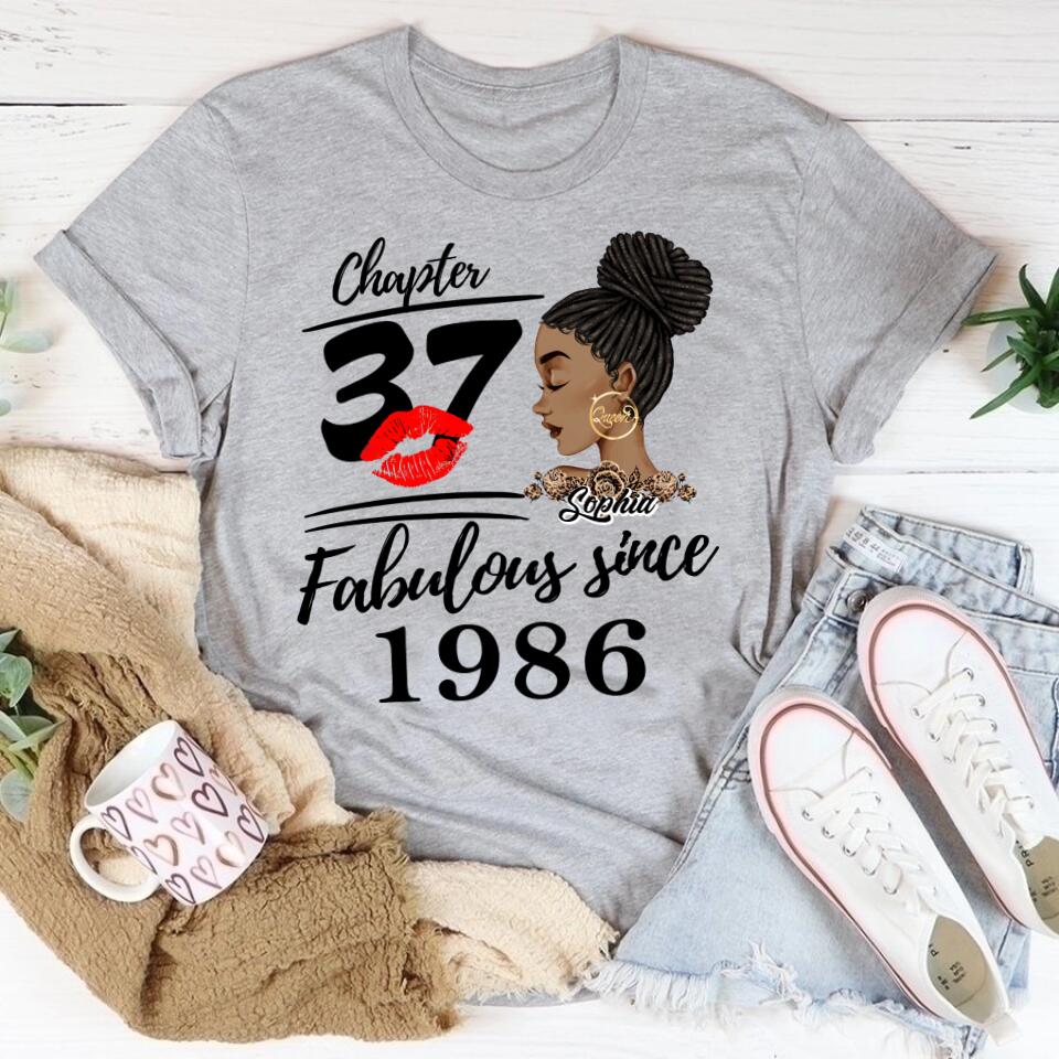 37th Birthday Shirts, Custom Birthday Shirts, Turning 37 Shirt, Gifts For Women Turning 37, 37 And Fabulous Shirt, 1986 Shirt, 37th Birthday Shirts For Her