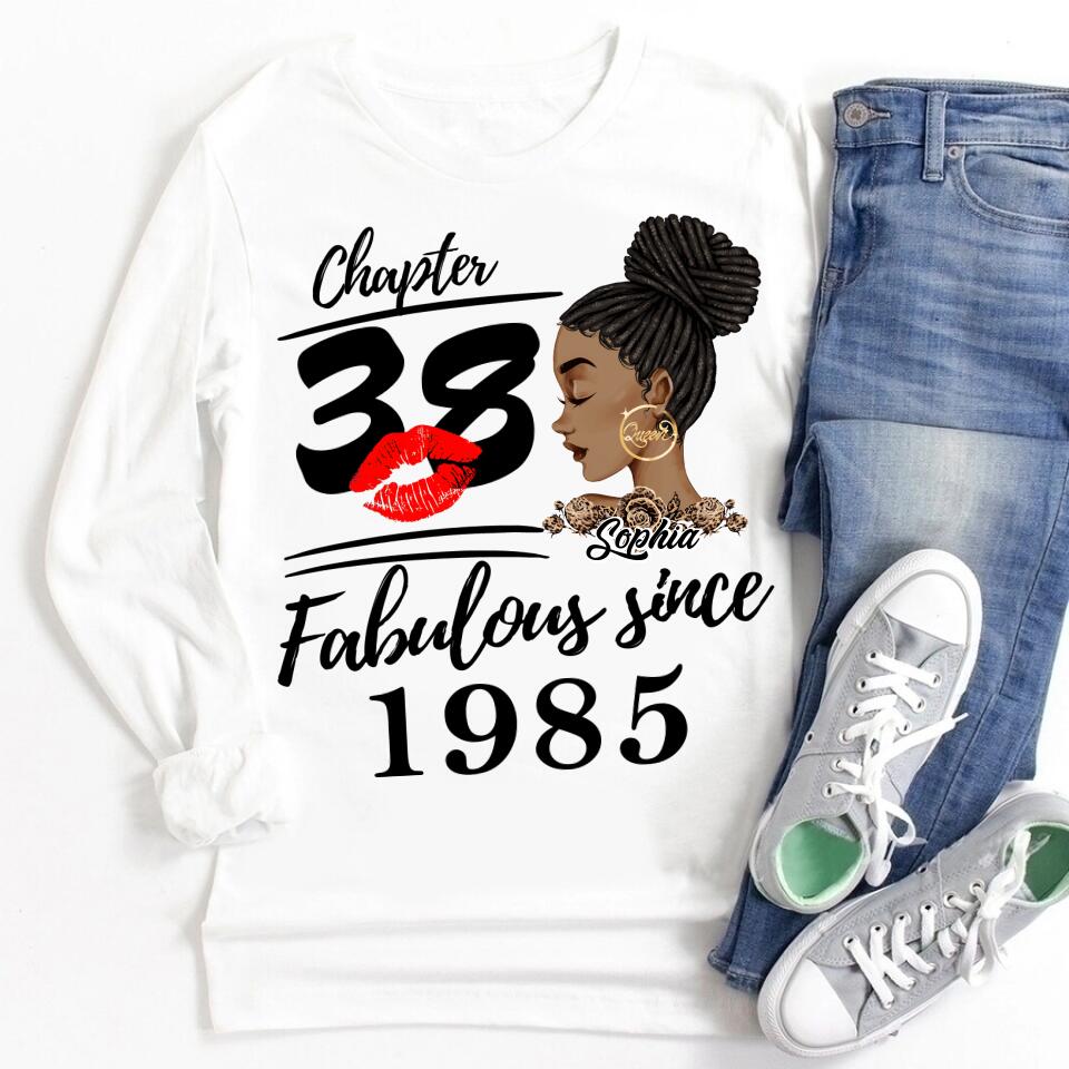 38th Birthday Shirts, Custom Birthday Shirts, Turning 38 Shirt, Gifts For Women Turning 38, 38 And Fabulous Shirt, 1985 Shirt, 38th Birthday Shirts For Her