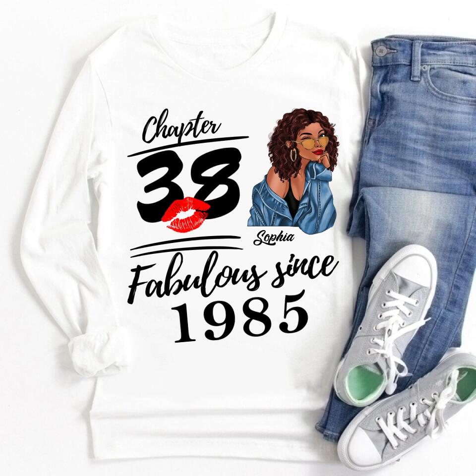 38th Birthday Shirts For Her, Personalised 38th Birthday Gifts, 1985 T Shirt, 38 And Fabulous Shirt, 38th Birthday Shirt Ideas, Gift Ideas 38th Birthday Woman