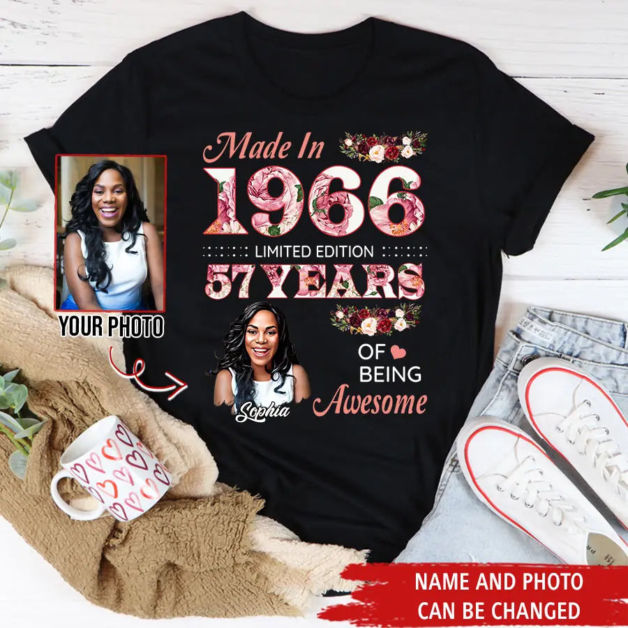 Custom Birthday Shirts, Chapter 57, Fabulous Since 1966 57th Birthday Unique T Shirt For Woman, Her Gifts For 57 Years Old