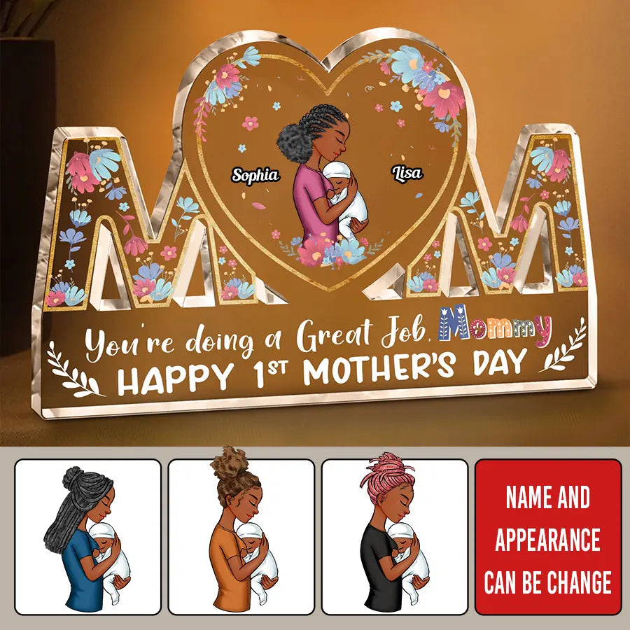 Gifts for first time mothers, Custom Shape Acrylic Plaque, first mothers day gift ideas For Newborn Mom