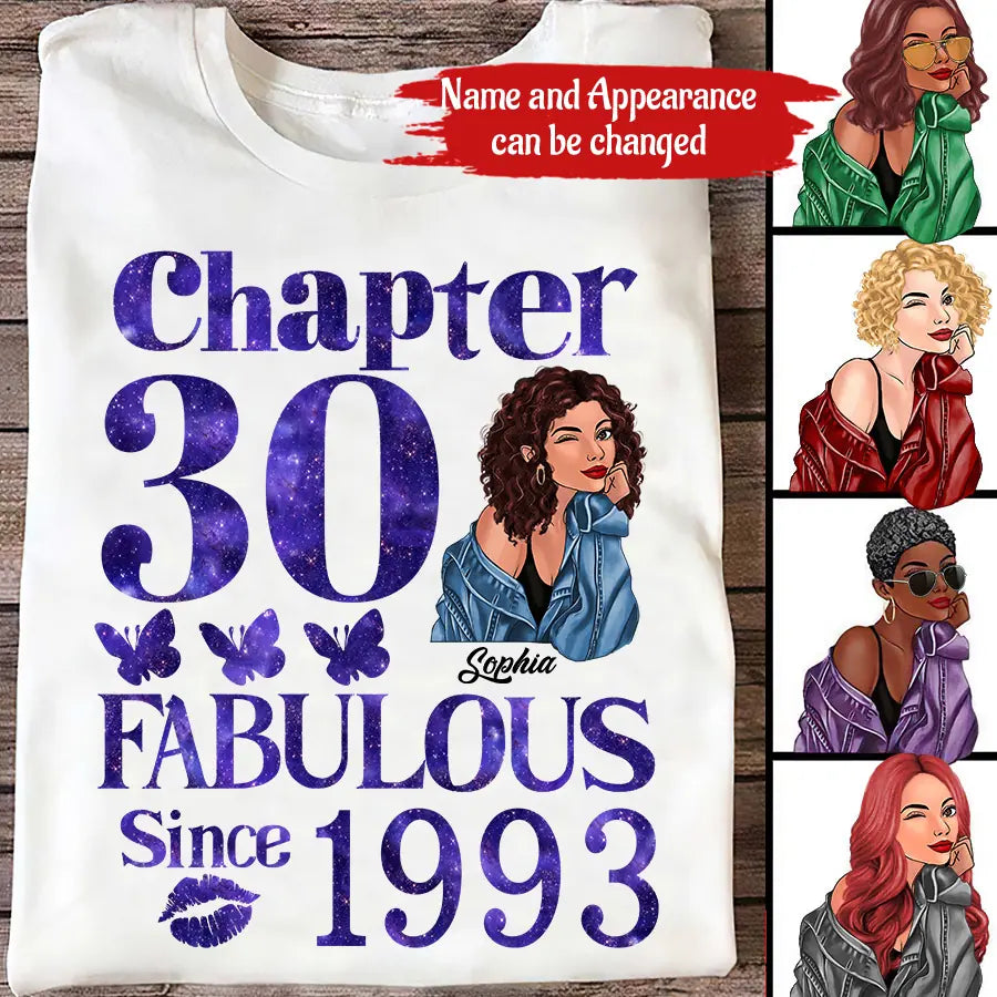 30th Birthday Shirts, Custom Birthday Shirts, Turning 30 Shirt, Gifts For Women Turning 30, 30 And Fabulous Shirt, 1993 Shirt, 30th Birthday Shirts For Her