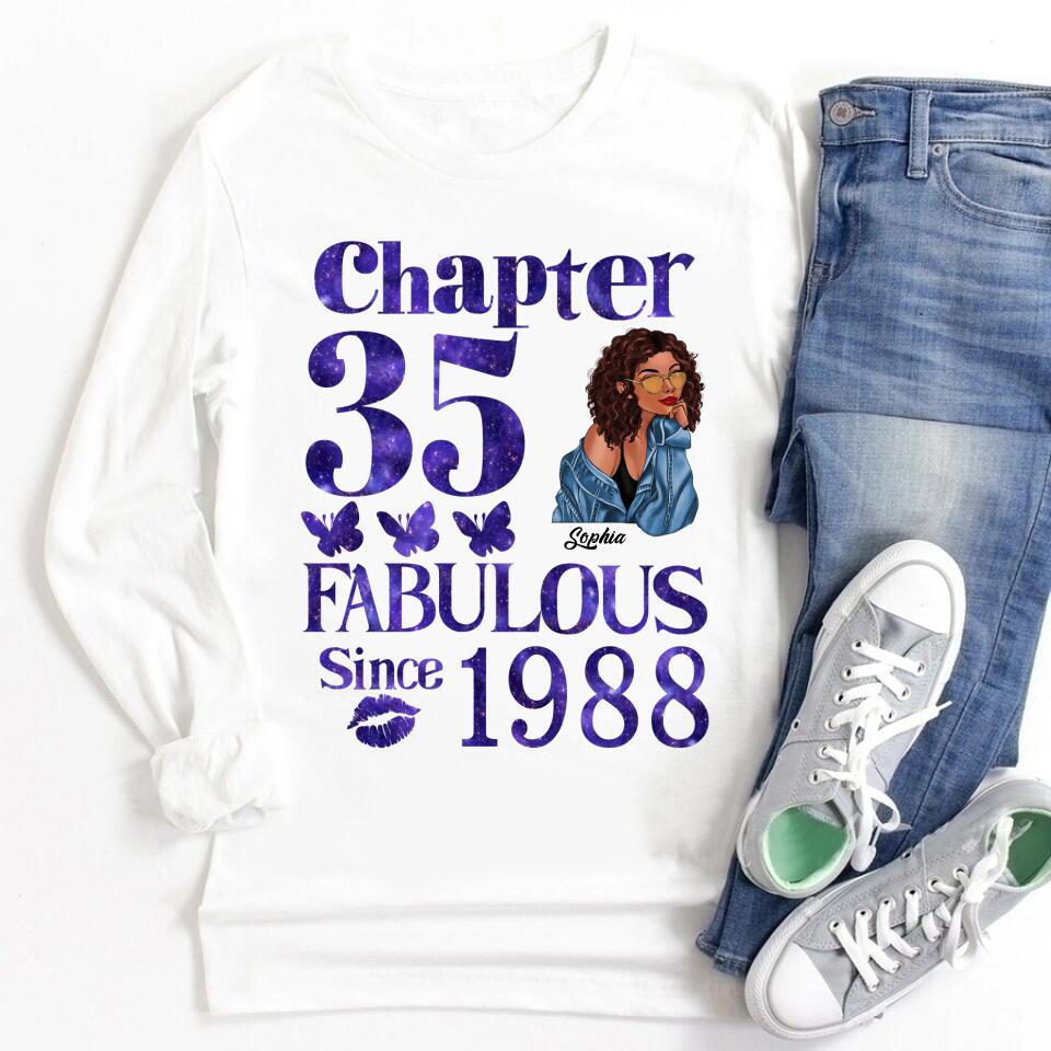 35th Birthday Shirts, Custom Birthday Shirts, Turning 35 Shirt, Gifts For Women Turning 35, 35 And Fabulous Shirt, 1988 Shirt, 35th Birthday Shirts For Her
