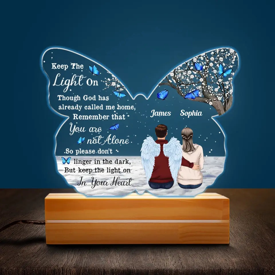 Personalized 3D LED Light Wooden Base, In Memory Gift, In Loving Memory Gifts, Memorial Light