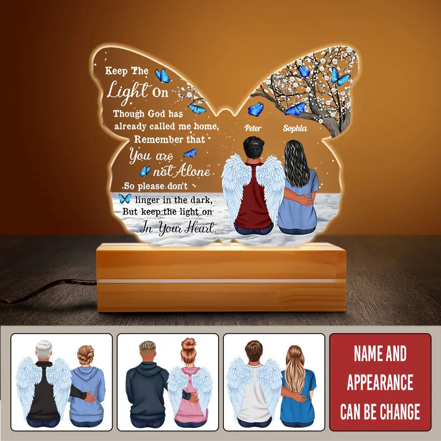 Personalized 3D LED Light Wooden Base, In Memory Gift, In Loving Memory Gifts, Memorial Light
