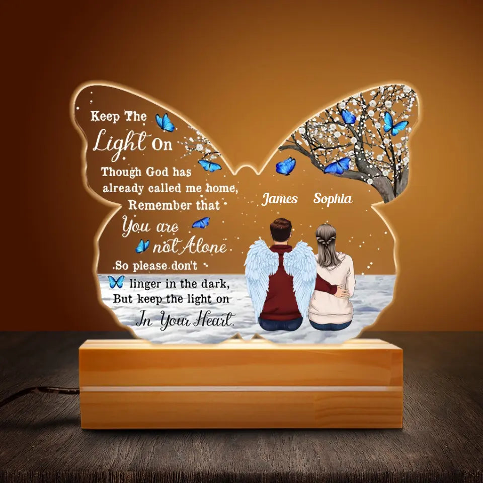 Personalized 3D LED Light Wooden Base, In Memory Gift, In Loving Memory Gifts, Memorial Light