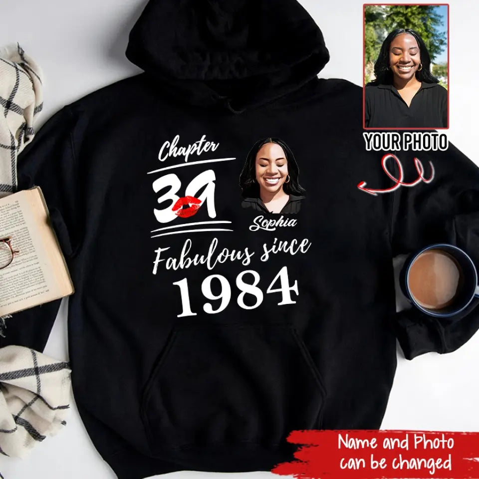 39th Birthday Shirts For Her, Personalised 39th Birthday Gifts, 1984 T Shirt, 39 and Fabulous Shirt, Custom Birthday Shirt