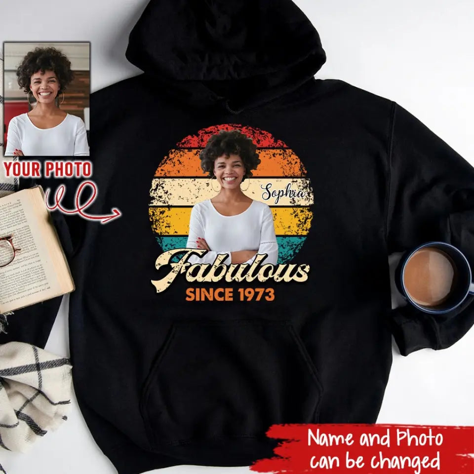 50th Birthday Shirts For Her, Personalised 50th Birthday Gifts, 1973 T Shirt, 50 and Fabulous Shirt, Custom Birthday Shirt