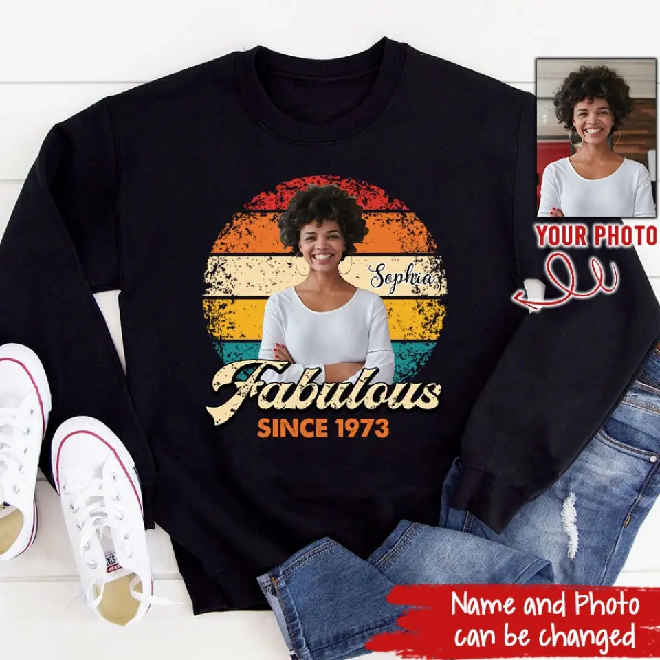 50th Birthday Shirts For Her, Personalised 50th Birthday Gifts, 1973 T Shirt, 50 and Fabulous Shirt, Custom Birthday Shirt