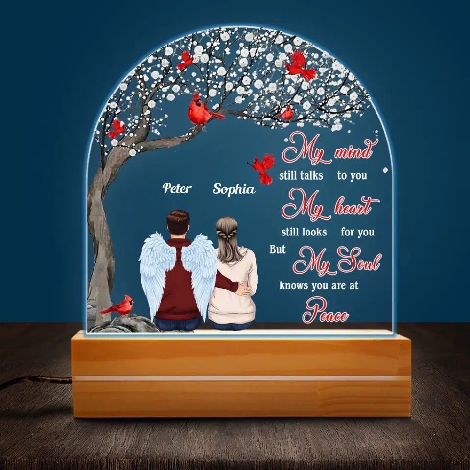 Personalized 3D LED Light Wooden Base, In Memory Gift, In Loving Memory Gifts, Memorial Light