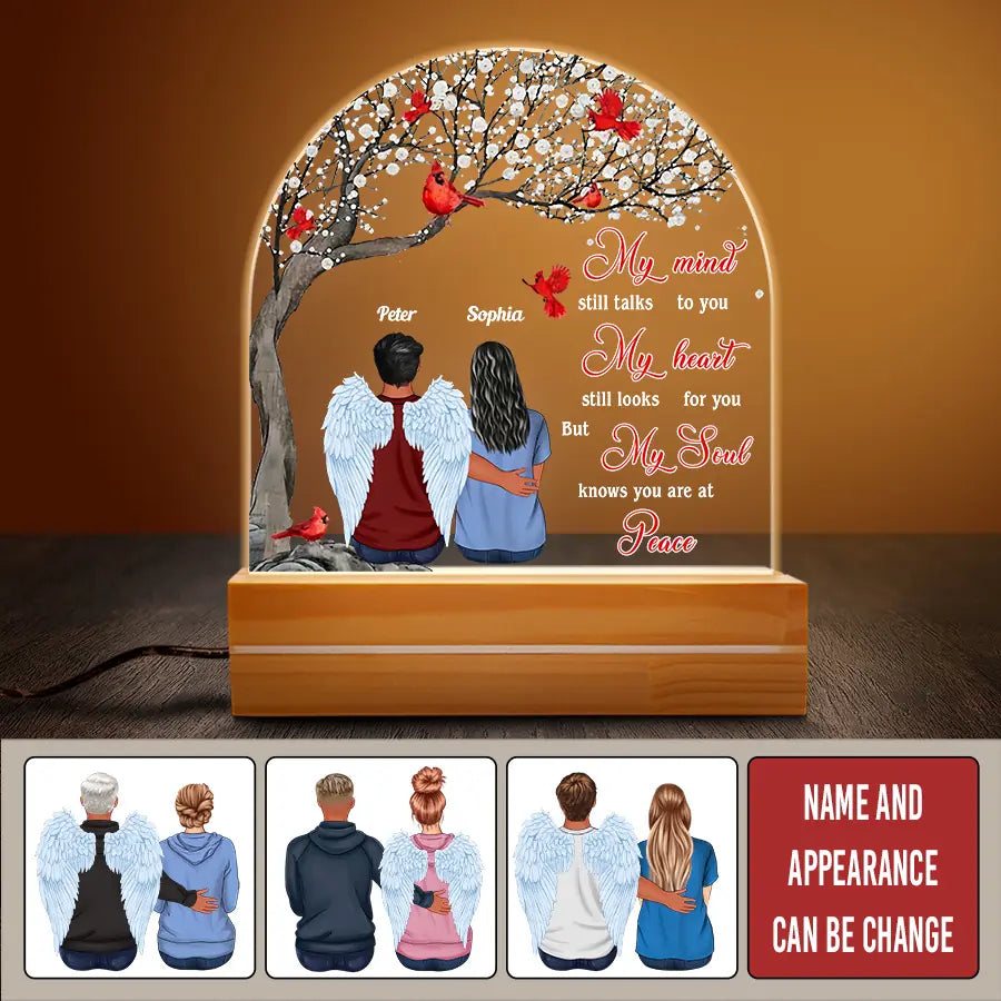 Personalized 3D LED Light Wooden Base, In Memory Gift, In Loving Memory Gifts, Memorial Light