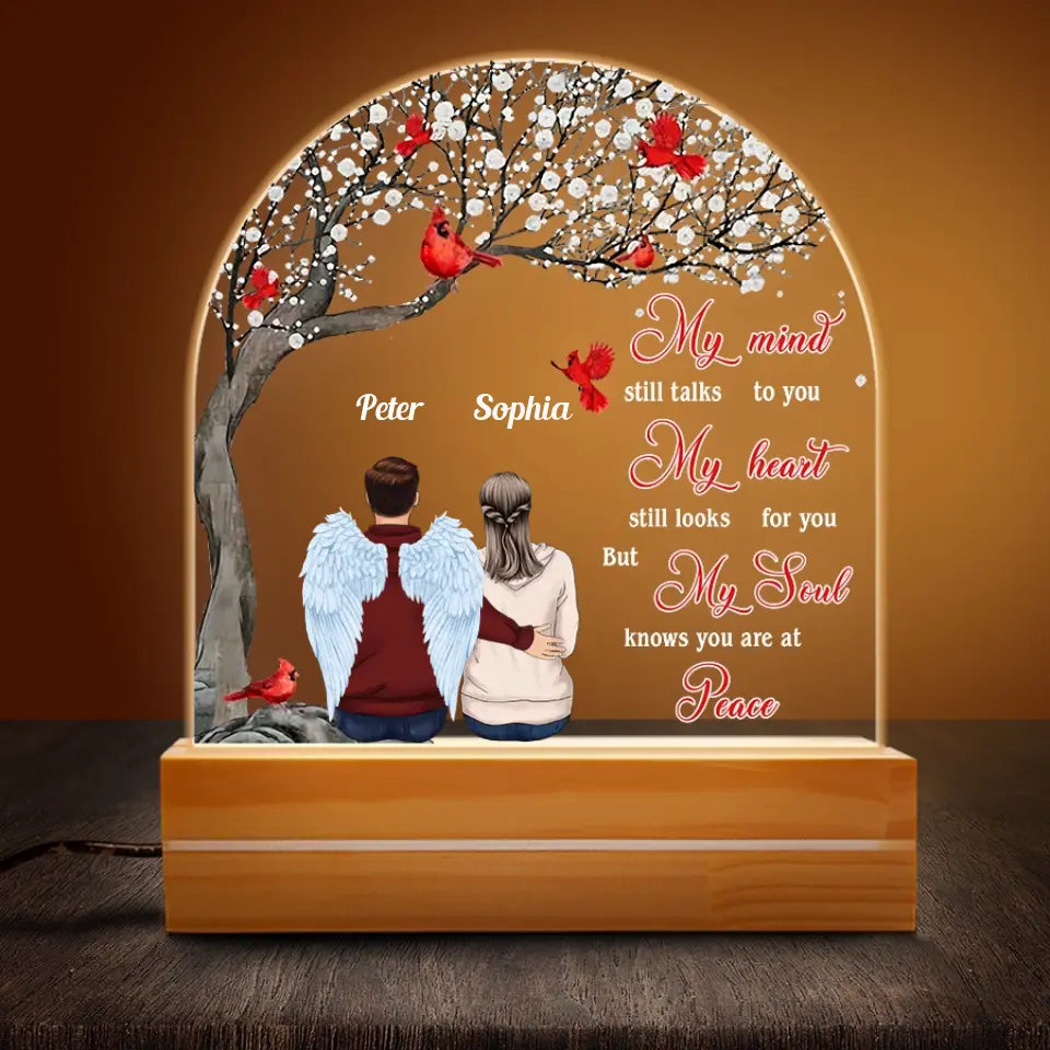 Personalized 3D LED Light Wooden Base, In Memory Gift, In Loving Memory Gifts, Memorial Light