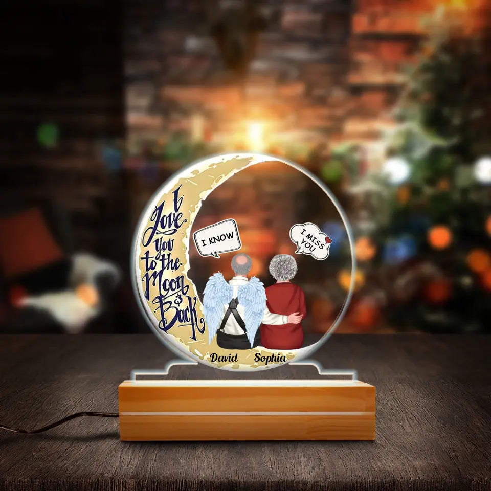 Personalized 3D LED Light Wooden Base, In Memory Gift, In Loving Memory Gifts, Memorial Light