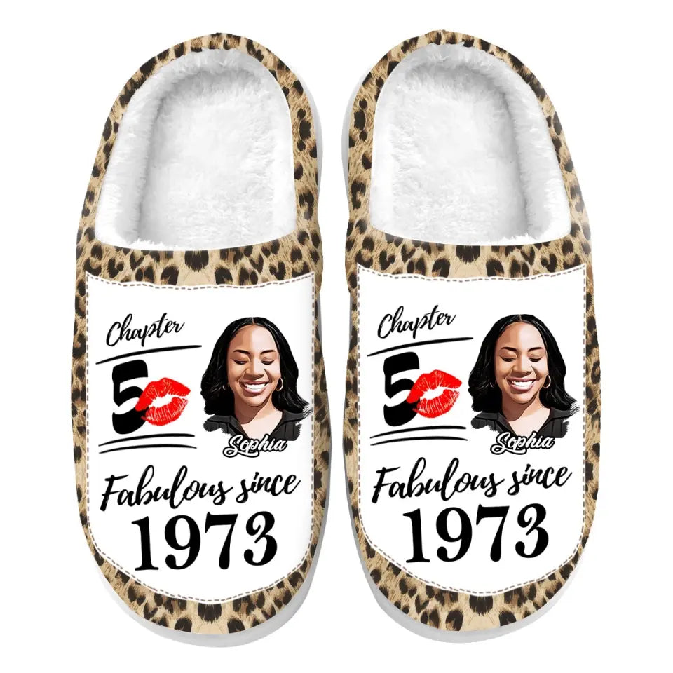 Personalized Slippers, 50th Birthday Gifts For Her, 50 And Fabulous Gifts, Gift Ideas 50th Birthday Woman