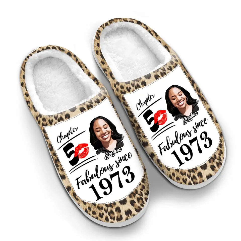Personalized Slippers, 50th Birthday Gifts For Her, 50 And Fabulous Gifts, Gift Ideas 50th Birthday Woman
