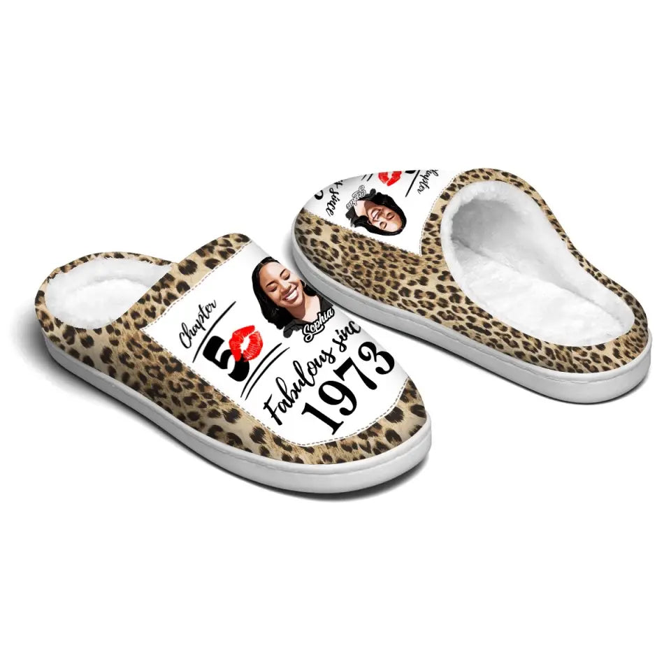 Personalized Slippers, 50th Birthday Gifts For Her, 50 And Fabulous Gifts, Gift Ideas 50th Birthday Woman