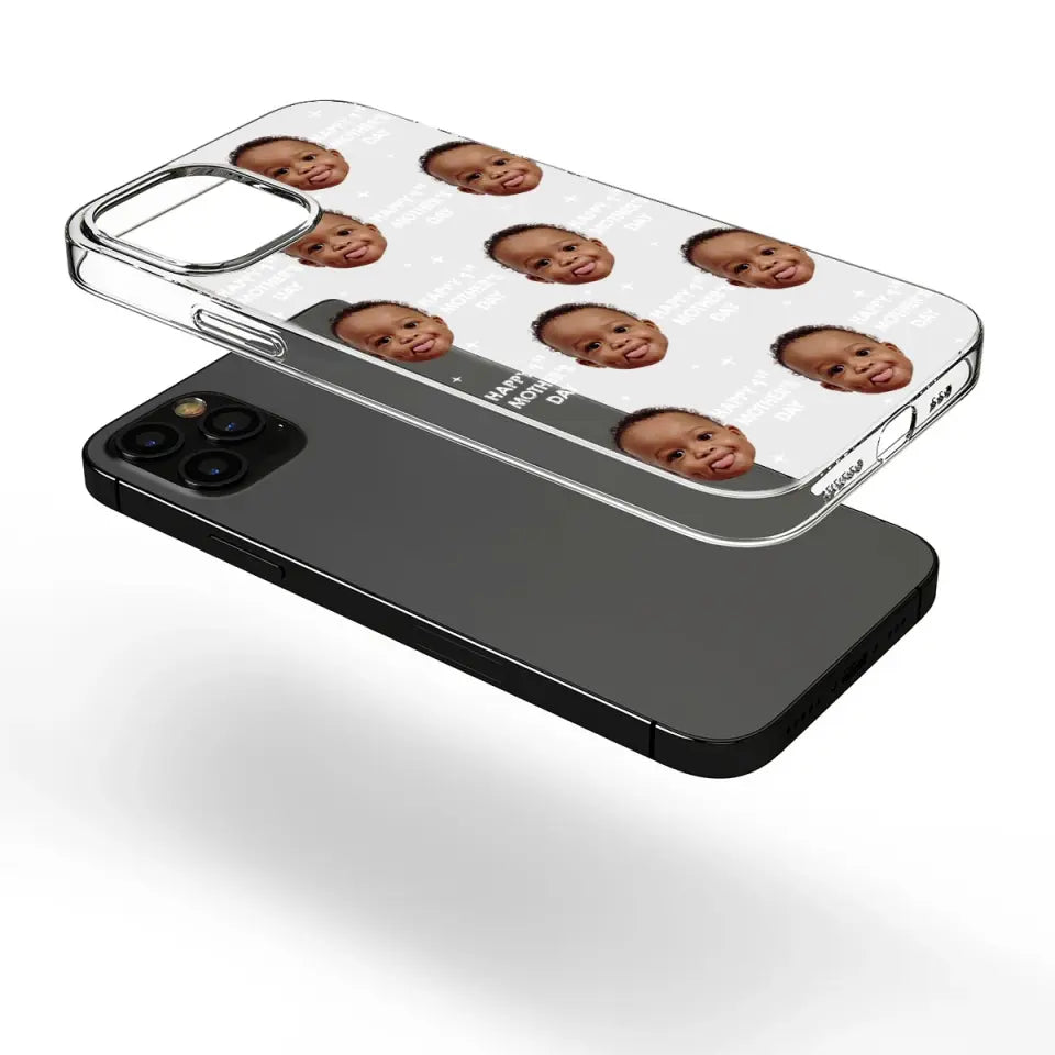 Personalized Clear Phone Case, Happy 1St Mother's Day, first mothers day gift ideas