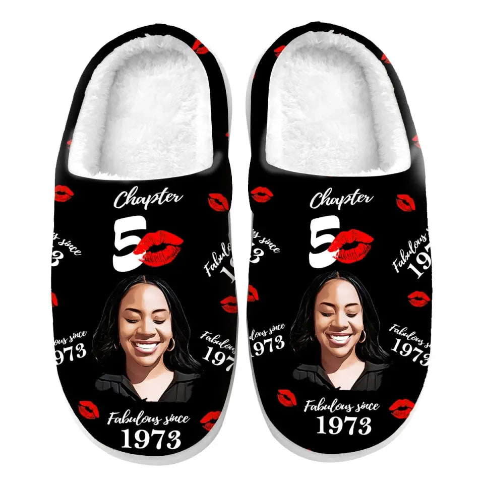Personalized Slippers, 50th Birthday Gifts For Her, 50 And Fabulous Gifts, Gift Ideas 50th Birthday Woman
