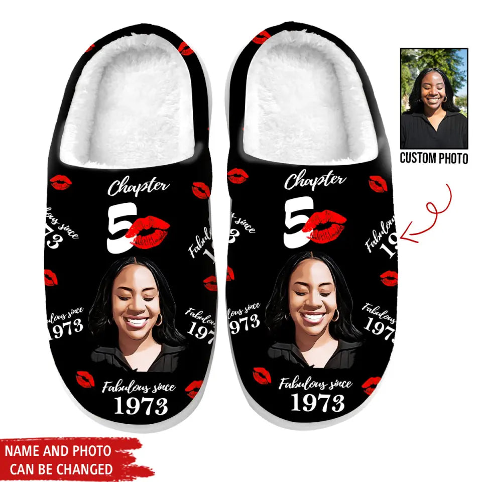 Personalized Slippers, 50th Birthday Gifts For Her, 50 And Fabulous Gifts, Gift Ideas 50th Birthday Woman