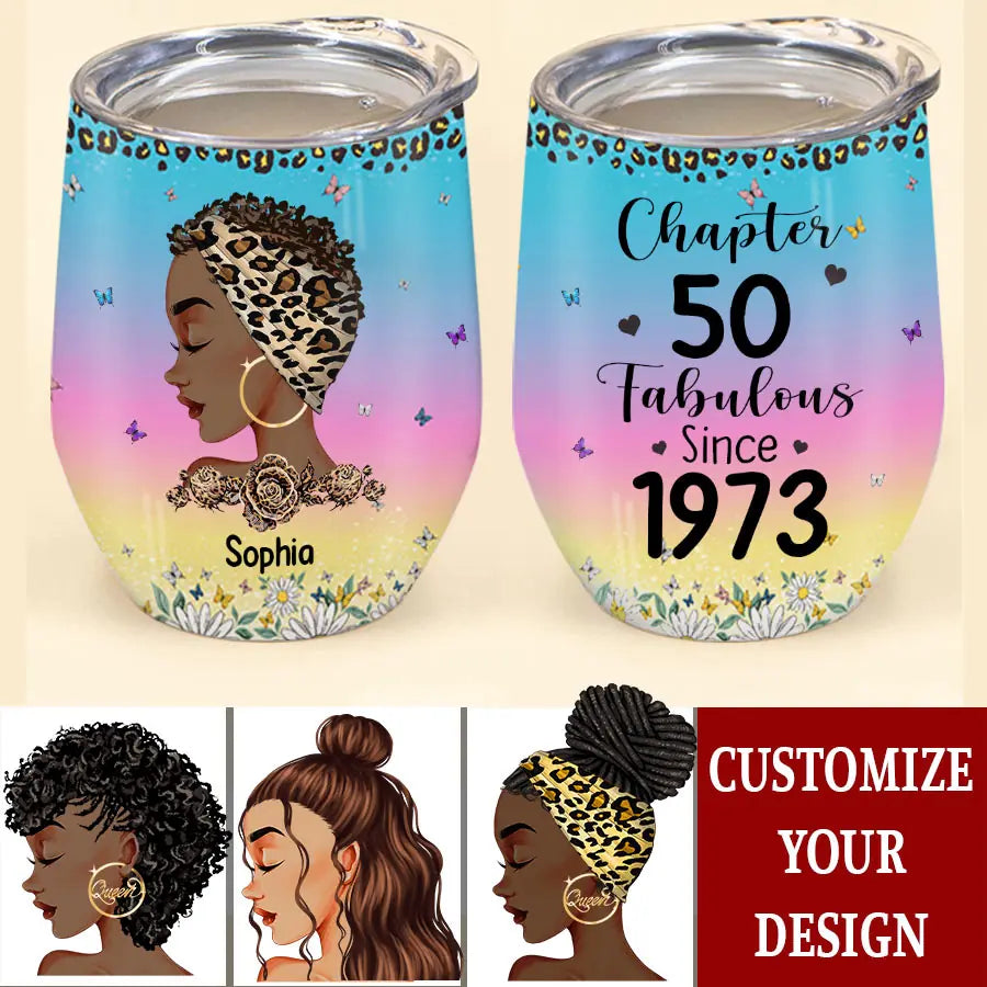 Personalized 50th Birthday Gifts, Personalized Wine Tumbler - 1973 50th Birthday Wine Tumbler, 50th Gift Ideas For Her