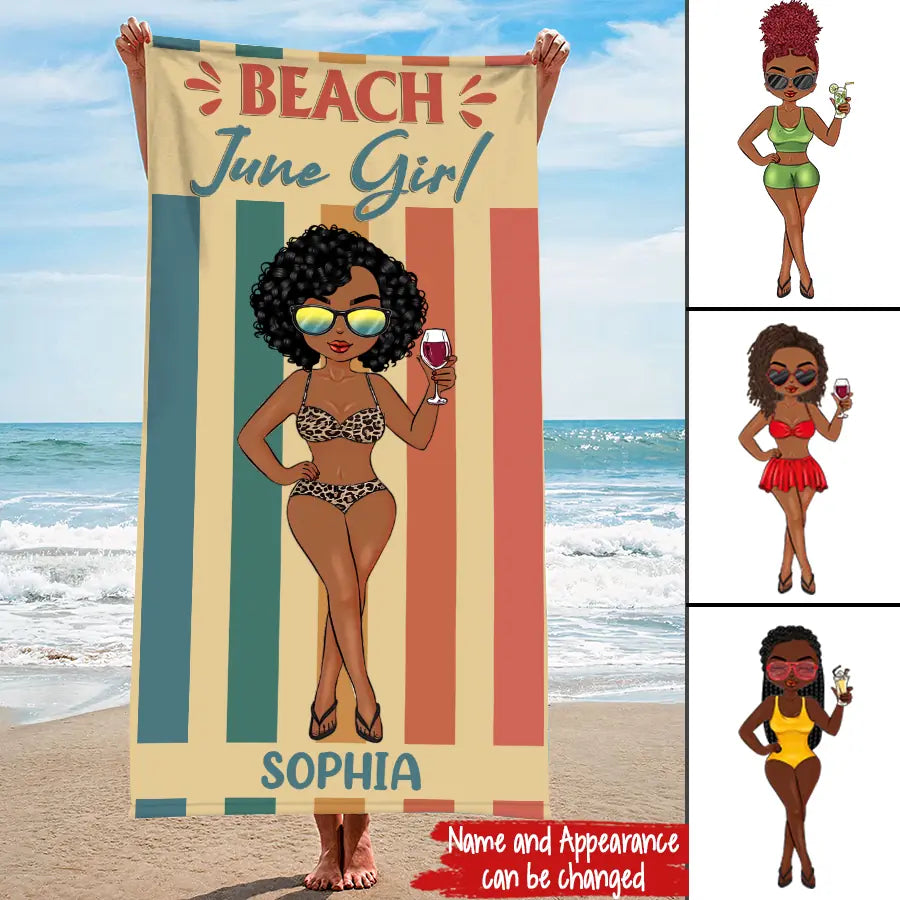 Custom Beach Towels, Beach Towel, Best Beach Towels, Queens was Born In June, June Birthday Gift For Woman, Beach Lover