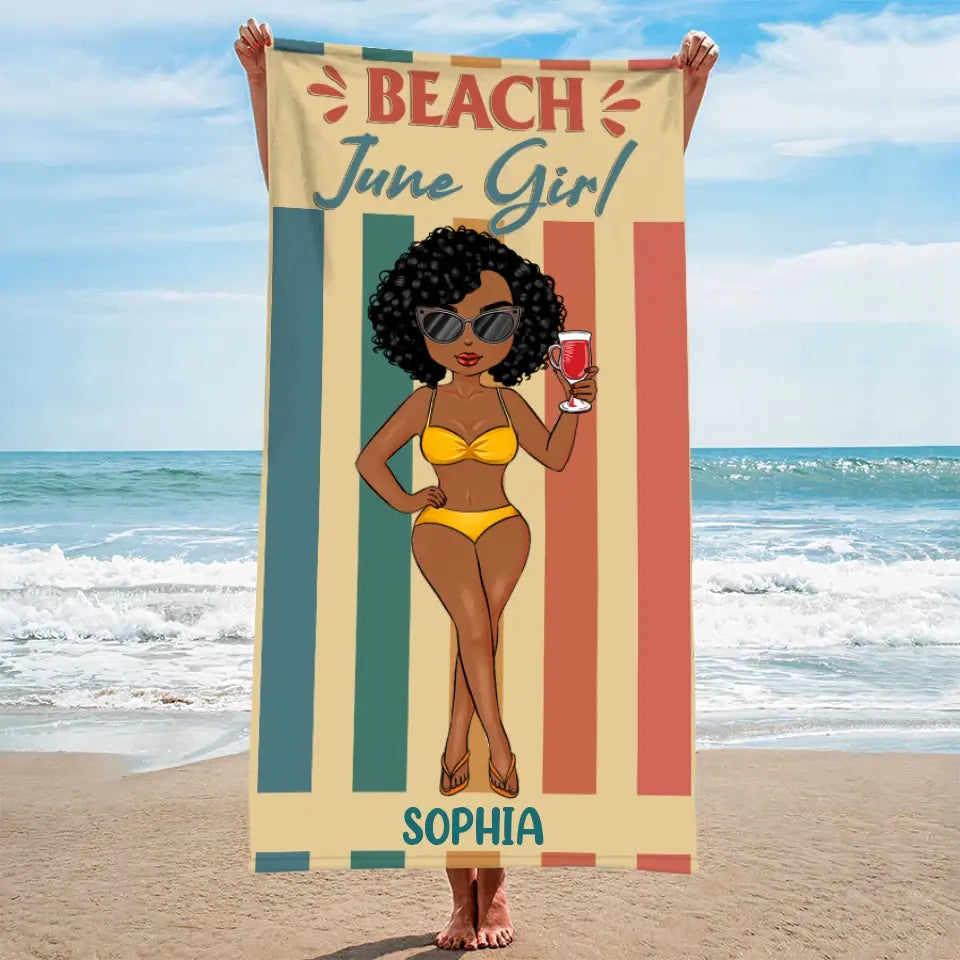Custom Beach Towels, Beach Towel, Best Beach Towels, Queens was Born In June, June Birthday Gift For Woman, Beach Lover