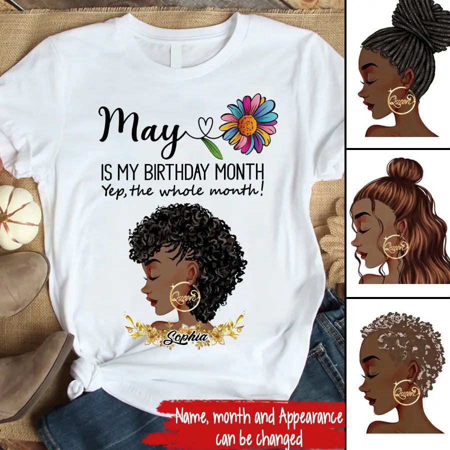 May Birthday Shirt, Custom Birthday Shirt, Queens are Born In May, May Birthday Shirts For Woman, May Birthday Gifts