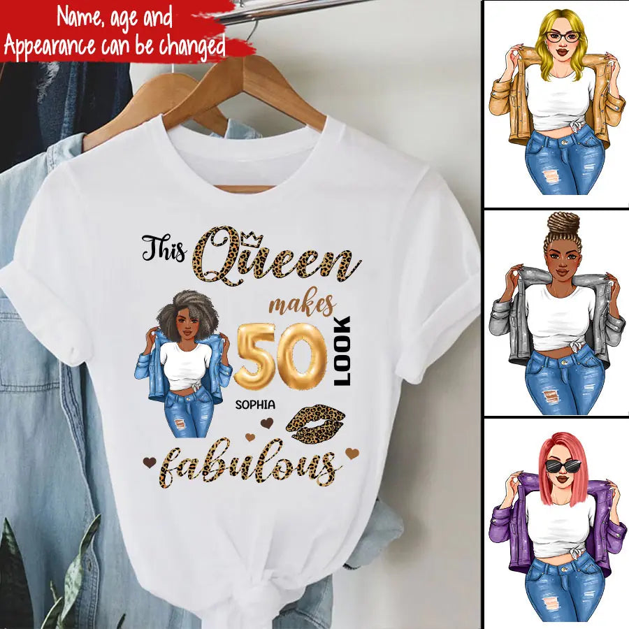 50th Birthday Shirts For Her, Personalised 50th Birthday Gifts, 1973 T Shirt, 50 And Fabulous Shirt, 50th Birthday Shirt Ideas, Gift Ideas 50th Birthday Woman